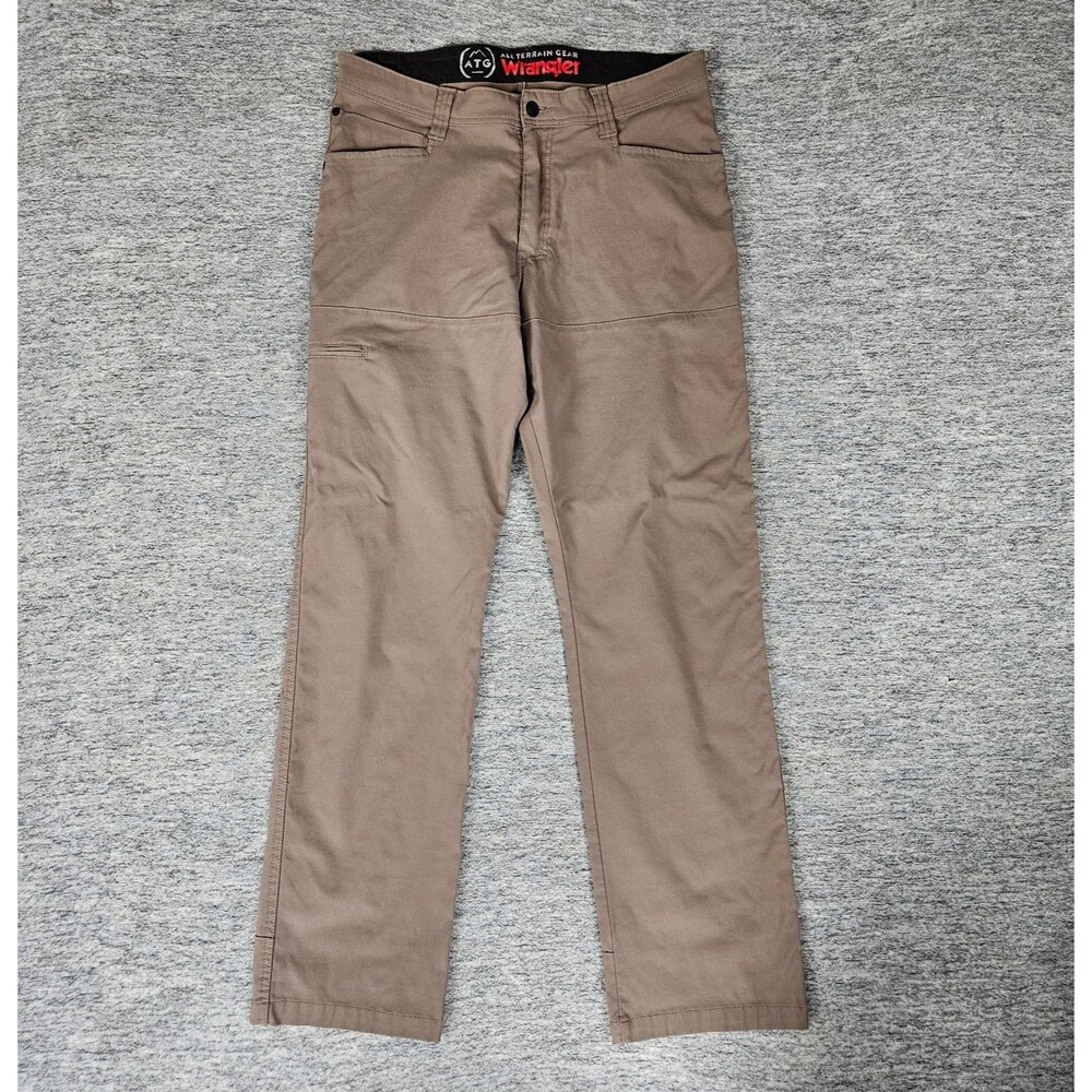 Wrangler ATG Utility Pants Men's 34x32 Beige Tan Hiking Cargo Nylon Stretch